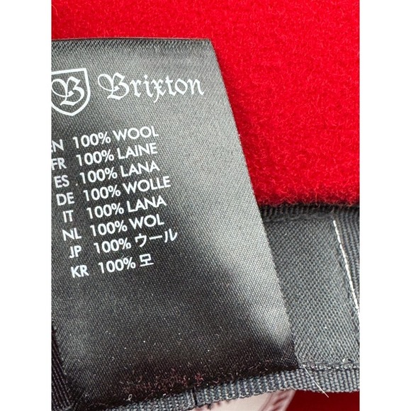 Brixton Red 100% Wool Fedora Hat Women\'s Medium 7 1/4 Ribbon Boho Wide Brim Felt main image 5